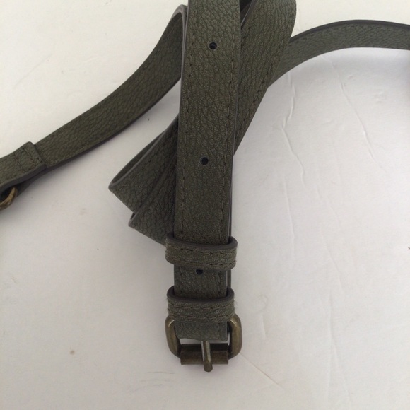 ARMY GREEN FAUX LEATHER CROSSBODY REPLACEMENT STRAP - Picture 5 of 7